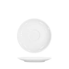 Summa Alba Platillo Café en Porcelana, Diámetro 15 cm, para Vajilla (Set de 12)