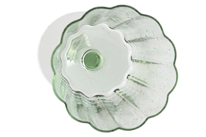 DKD Home Decor Set de 6 Copas de Cristal Bubbles Garbo Verde de 285ml