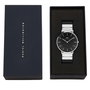 Daniel Wellington DW00100774 con caja dorada y correa gris