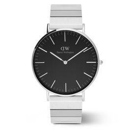 Daniel Wellington DW00100774 con caja dorada y correa gris