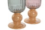 DKD Home Decor Portavelas de Cristal y Madera Surtido de 3 Colores