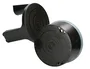 Q-connect Taburete Negro ABS con Ruedas Retráctiles y Dos Niveles, Resistente hasta 150 kg