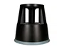 Q-connect Taburete Negro ABS con Ruedas Retráctiles y Dos Niveles, Resistente hasta 150 kg