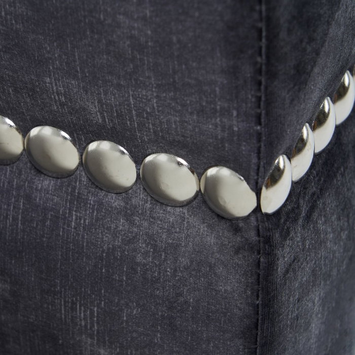 Sofá Chaise Longue Gris Oscuro Tejido 114 X 155 X 92 cm