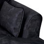 Sofá Chaise Longue Gris Oscuro Tejido 114 X 155 X 92 cm