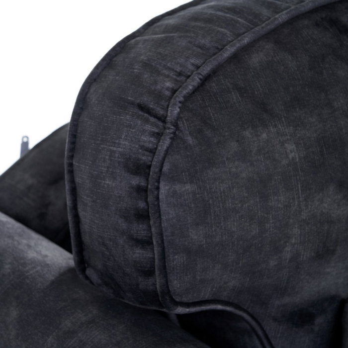 Sofá Chaise Longue Gris Oscuro Tejido 114 X 155 X 92 cm