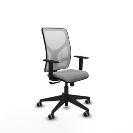 PIQUERAS Y CRESPO Silla de oficina Motilla con mecanismo Sincro Gris y Blanco