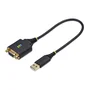 StarTech.com Adaptador USB a RS-232 DB-9 Hembra con Módem Nulo y Chipset FTDI, 30cm