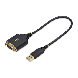 Startech Cable Adaptador USB a Módem Nulo Serie DCE 0,3 m USB tipo A a DB-9