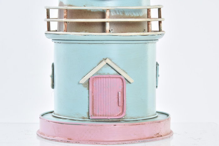 DKD Home Decor Reloj Vintage Rosa Azul Celeste 15 x 12 x 29.5 cm (4 Unidades)