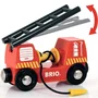 Brio World 33811 Camión de Bomberos de Madera con Luz y Sonido para Niños a Partir de 3 Años