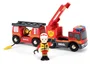 Brio World 33811 Camión de Bomberos de Madera con Luz y Sonido para Niños a Partir de 3 Años