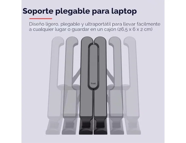 Trust Primo Soporte Plegable para Portátil y Tableta 16 Pulgadas Gris
