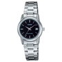 Casio LTP-V002D-1A con esfera negra y correa gris
