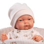 Muñecas Antonio Juan 84101 Pitu Capazo - Muñeca Bebé de Juguete Realista con Capazo Portátil Estampado Floral para Niños +2 Años