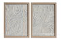 DKD Home Decor Set de 2 Cuadros Enmarcados de Cristal y Papel Mache 25x35 cm