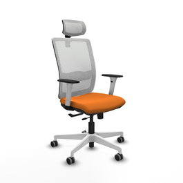 PIQUERAS Y CRESPO Silla de oficina Haches Naranja y Blanco