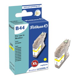 Pelikan B44 Amarillo Cartucho de Tinta compatible con Brother LC225XL Y