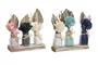 DKD Home Decor Set de 3 Flores Secas y Cerámica 20x8x20 cm Surtido