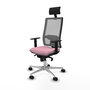 PIQUERAS Y CRESPO Silla de oficina Horna Rosa con respaldo gris