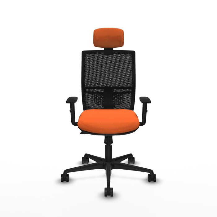 PIQUERAS Y CRESPO Silla de oficina Yunquera Naranja y Negro