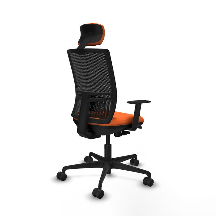 PIQUERAS Y CRESPO Silla de oficina Yunquera Naranja y Negro