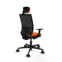 PIQUERAS Y CRESPO Silla de oficina Yunquera Naranja y Negro