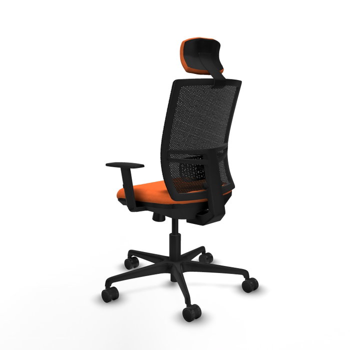 PIQUERAS Y CRESPO Silla de oficina Yunquera Naranja y Negro