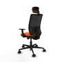 PIQUERAS Y CRESPO Silla de oficina Yunquera Naranja y Negro