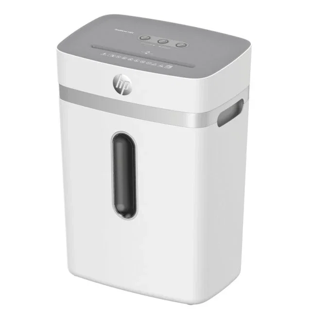 HP OneShred 2802 - Destructora de Papel (12 hojas, Corte Confeti, Nivel Seguridad P-4, 23 L, Blanco)