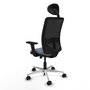 PIQUERAS Y CRESPO Silla de oficina Zulema con mecanismo Sincro/Traslack, Gris y Negro