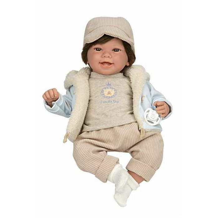 Muñecas Arias Muñeca Elegance Zoe Beige 45 cm con Pelo y Mecanismo de Risa Try Me
