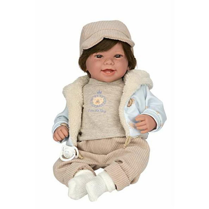 Muñecas Arias Muñeca Elegance Zoe Beige 45 cm con Pelo y Mecanismo de Risa Try Me