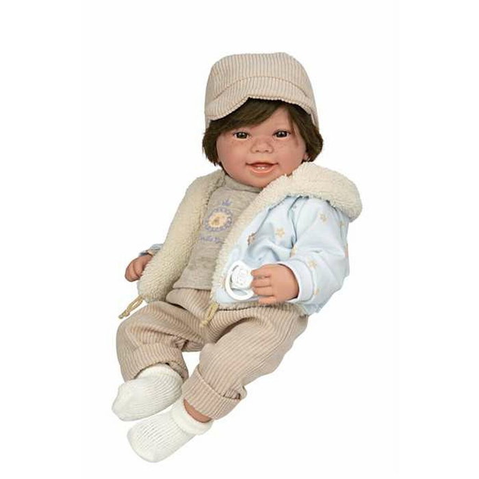 Muñecas Arias Muñeca Elegance Zoe Beige 45 cm con Pelo y Mecanismo de Risa Try Me
