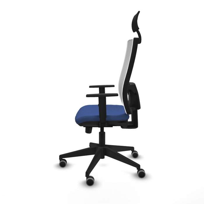PIQUERAS Y CRESPO Silla de oficina Horna con mecanismo Sincro/Traslack, Azul marino y Blanco PIQUERAS Y CRESPO Silla de oficina Horna con mecanismo Sincro/Traslack, Azul marino y Blanco