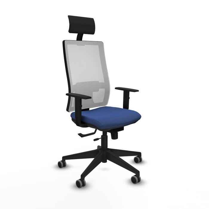 PIQUERAS Y CRESPO Silla de oficina Horna con mecanismo Sincro/Traslack, Azul marino y Blanco PIQUERAS Y CRESPO Silla de oficina Horna con mecanismo Sincro/Traslack, Azul marino y Blanco