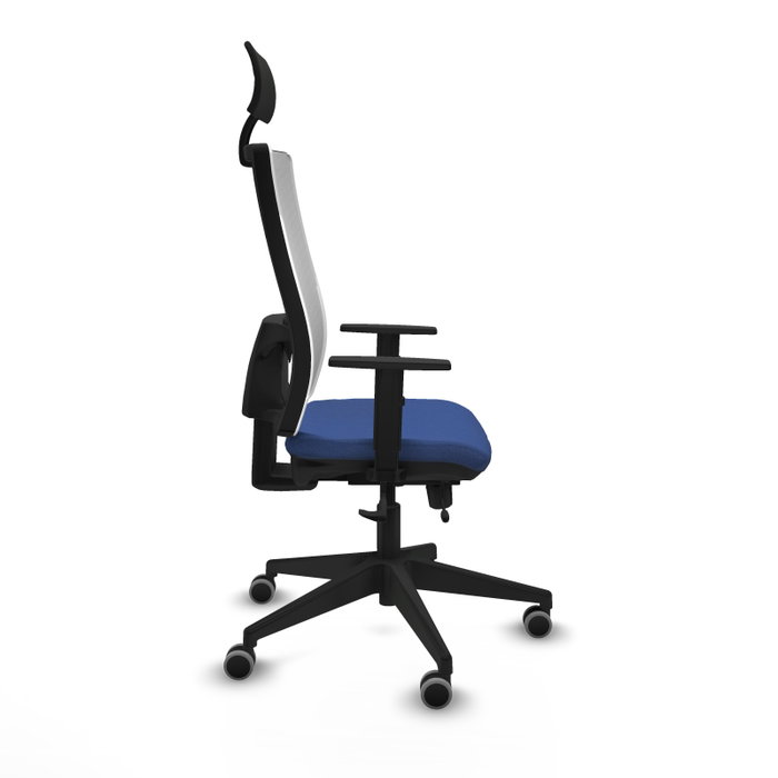 PIQUERAS Y CRESPO Silla de oficina Horna con mecanismo Sincro/Traslack, Azul marino y Blanco PIQUERAS Y CRESPO Silla de oficina Horna con mecanismo Sincro/Traslack, Azul marino y Blanco