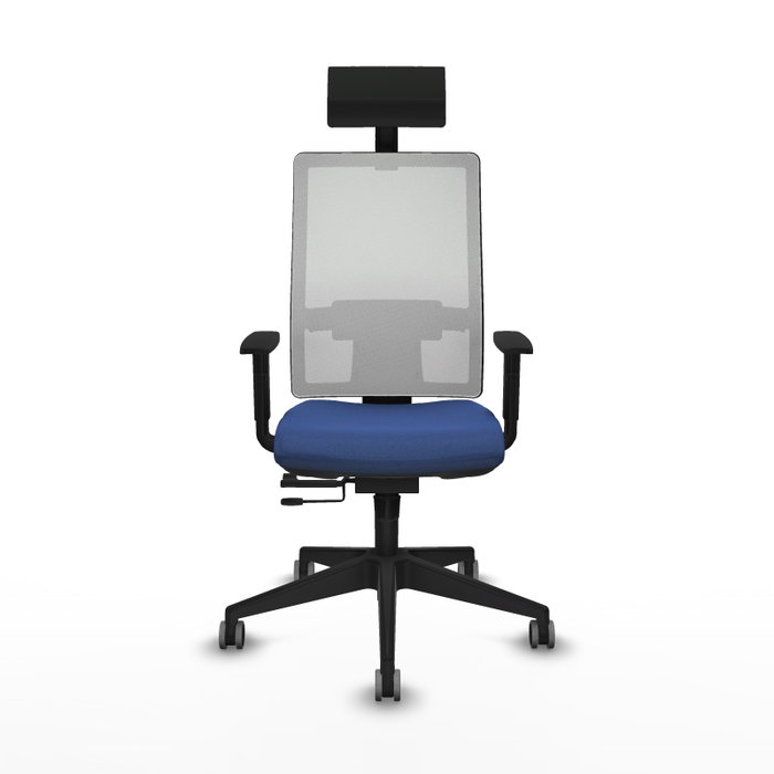 PIQUERAS Y CRESPO Silla de oficina Horna con mecanismo Sincro/Traslack, Azul marino y Blanco PIQUERAS Y CRESPO Silla de oficina Horna con mecanismo Sincro/Traslack, Azul marino y Blanco