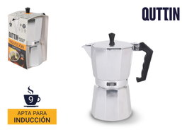 Quttin Cafetera de Aluminio para Inducción de 9 Servicios