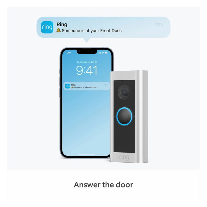 Amazon Ring Spotlight Cam Pro, Cámara de Seguridad con Batería para Exterior, Color Blanco
