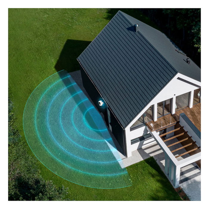 Amazon Ring Spotlight Cam Pro, Cámara de Seguridad con Batería para Exterior, Color Blanco