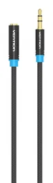 Vention Cable de Audio Estéreo VAB-B06-B200-M Jack 3.5mm Macho a Hembra 2m Negro