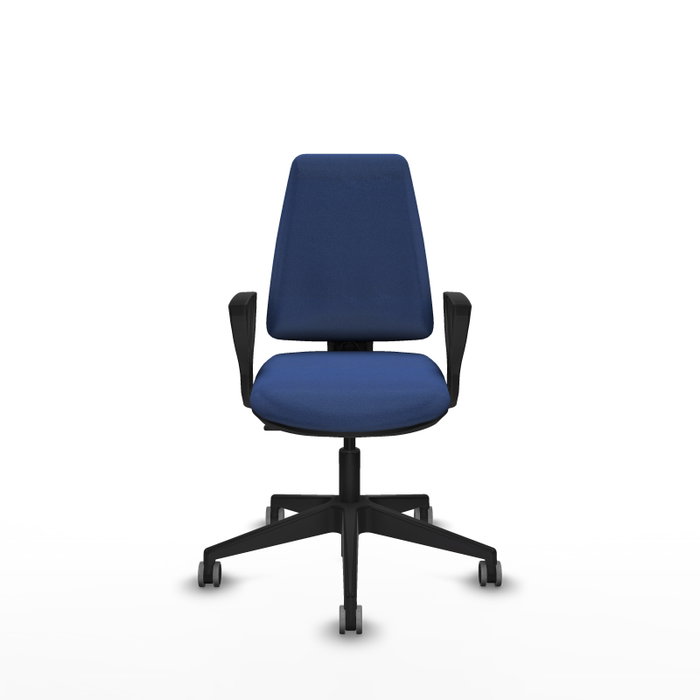 PIQUERAS Y CRESPO Silla de oficina Elche Azul marino con brazos fijos PIQUERAS Y CRESPO Silla de oficina Elche Azul marino con brazos fijos