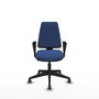 PIQUERAS Y CRESPO Silla de oficina Elche Azul marino con brazos fijos