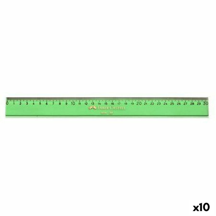 FABER-CASTELL Regla de 30 cm Verde Transparente