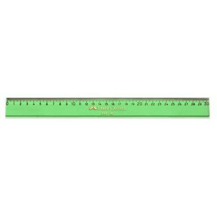 FABER-CASTELL Regla de 30 cm Verde Transparente