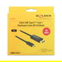 DeLOCK Cable Adaptador USB C a DisplayPort 8K 60Hz / 4K 144Hz, 3 m, Negro - Referencia 65014