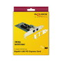 DeLOCK Tarjeta de Red Gigabit LAN PCI Express x1, 2 Puertos RJ45, Controlador Intel 82576, 10/100/1000 Mbit/s, Referencia 89944, para Windows y Linux