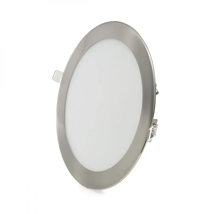 Placa LED Circular 18W 1800Lm 6000K Níquel Satinado 50.000H [GL-CL-R18N-CW]