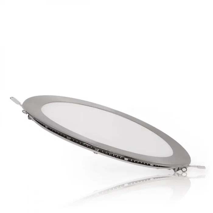 Placa LED Circular 18W 1800Lm 6000K Níquel Satinado 50.000H [GL-CL-R18N-CW]